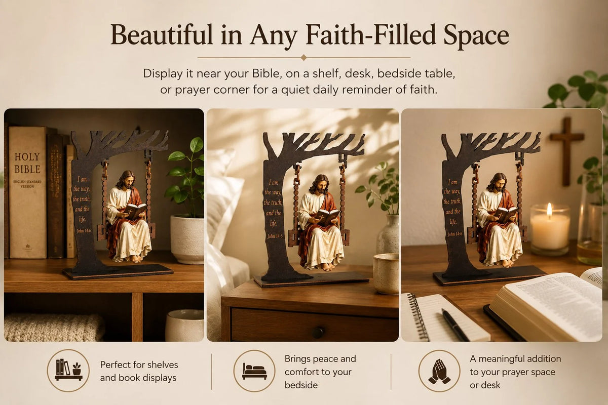 Purpose-Built Christian Jesus Swing Table Decor for Everyday Use
