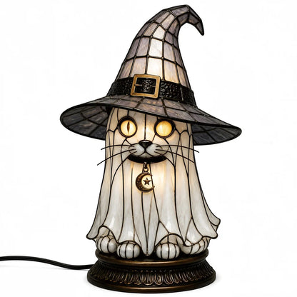 Decorative Magical Black Cat Witch Lamp for Focused Lighting