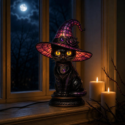 Decorative 7-Piece Stained Glass-Style Lighted Figurine