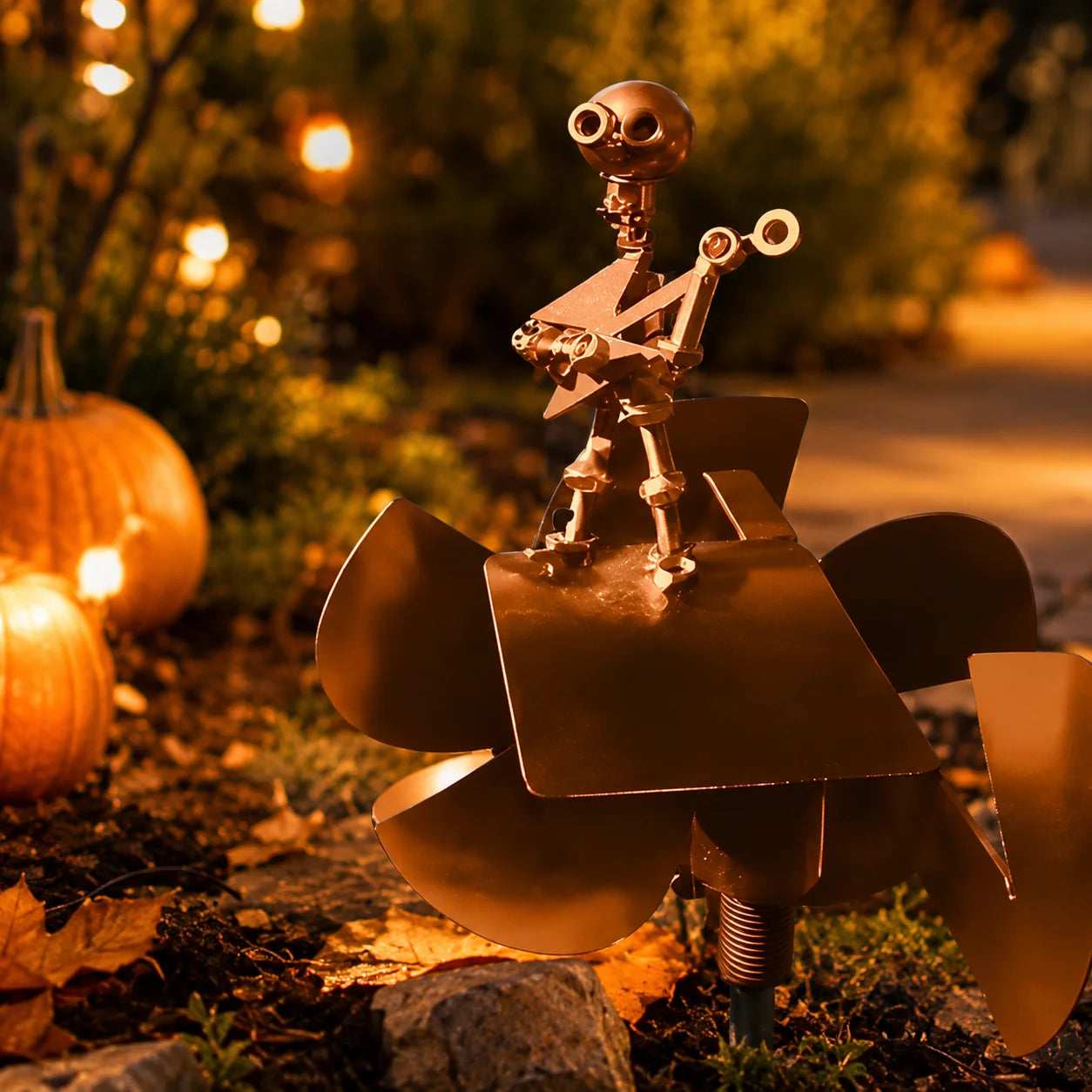 Purpose-Built Metal Drummer Kinetic Wind Spinner for Everyday Use