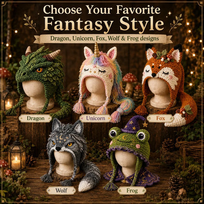 Crochet Kit for Making a Handmade Fantasy Dragon Hood