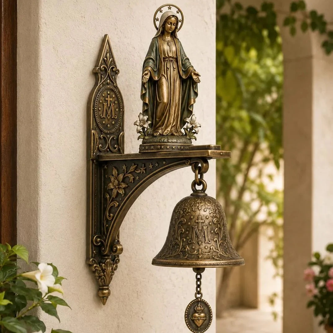 Pet-Friendly Our Lady of Grace Miraculous Medal Wall Bell – A