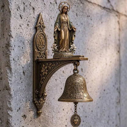 Pet-Friendly Our Lady of Grace Miraculous Medal Wall Bell – A