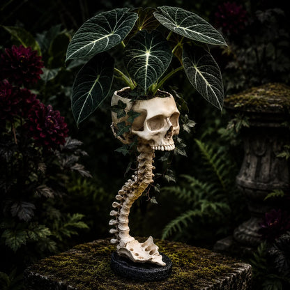 Outdoor Skull Planter Bold Decor for Plant Lovers for Garden Display