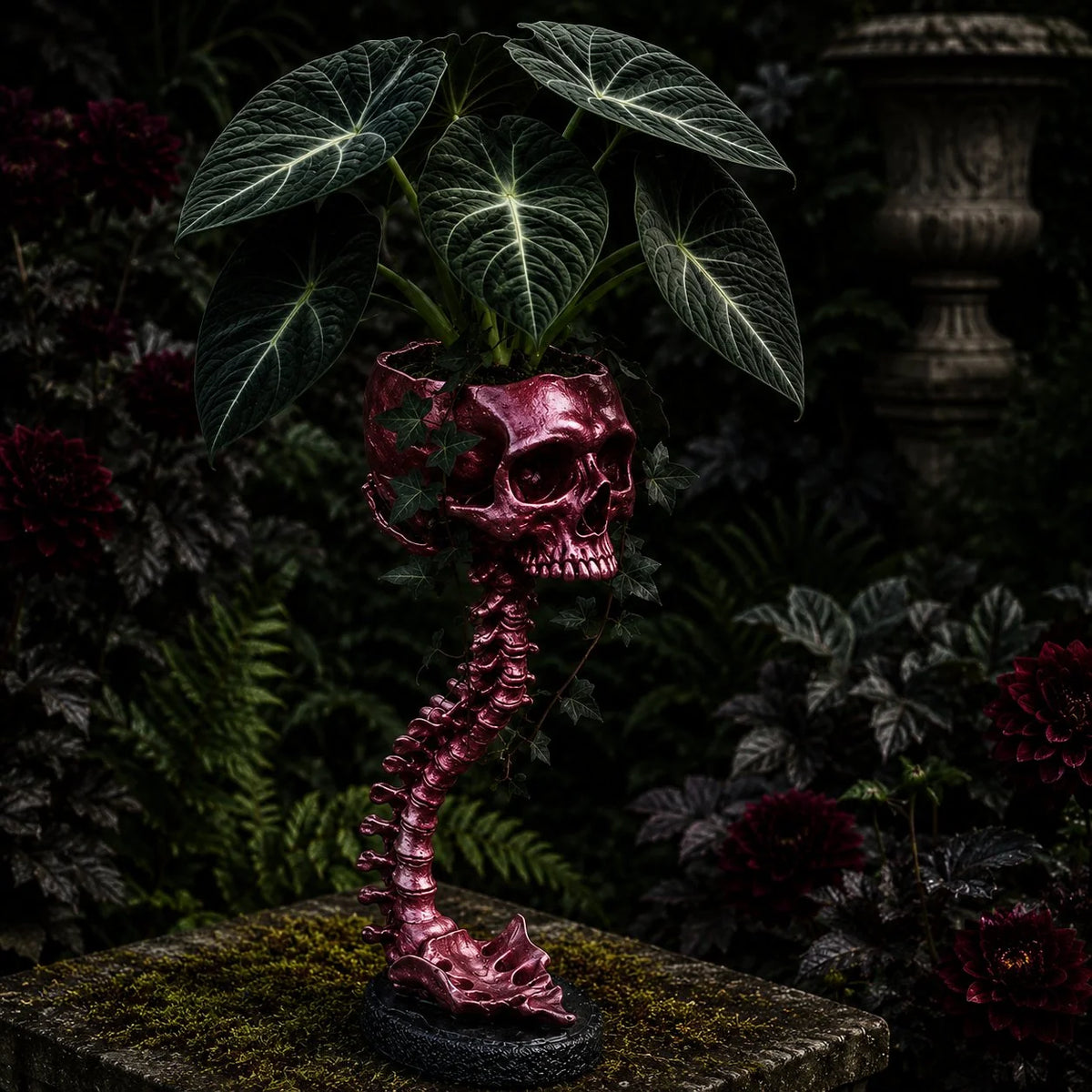 Outdoor Skull Planter Bold Decor for Plant Lovers for Garden Display