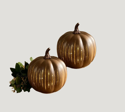 Decorative Light-Up Starry Night Pumpkin – Elegant Fall &
