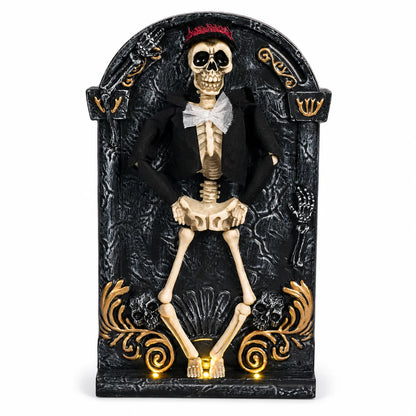 Decorative They Actually Move Animated Light-Up Dancing Skeleton
