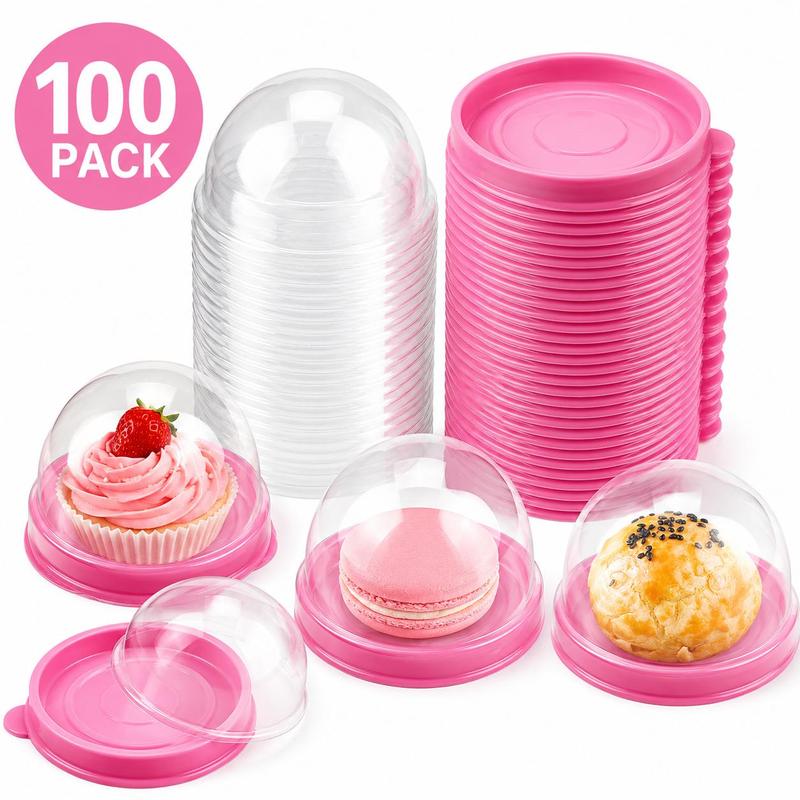 Easy-Use 100 Pack Mini Dessert – Dome Lids for Daily Kitchen Tasks