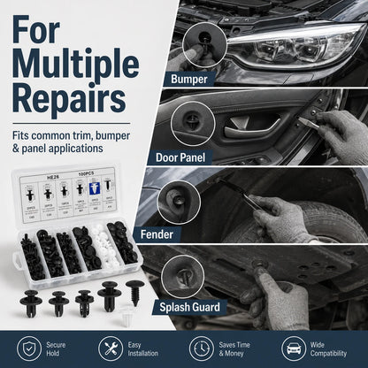Vehicle-Ready 100PCS Bumper Retainer Clips Car Body Trim Clips