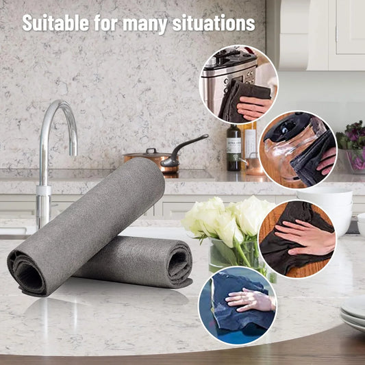 Easy-Care 10 Counts Magic Cleaning Cloth, Reuseable Thickened Streak