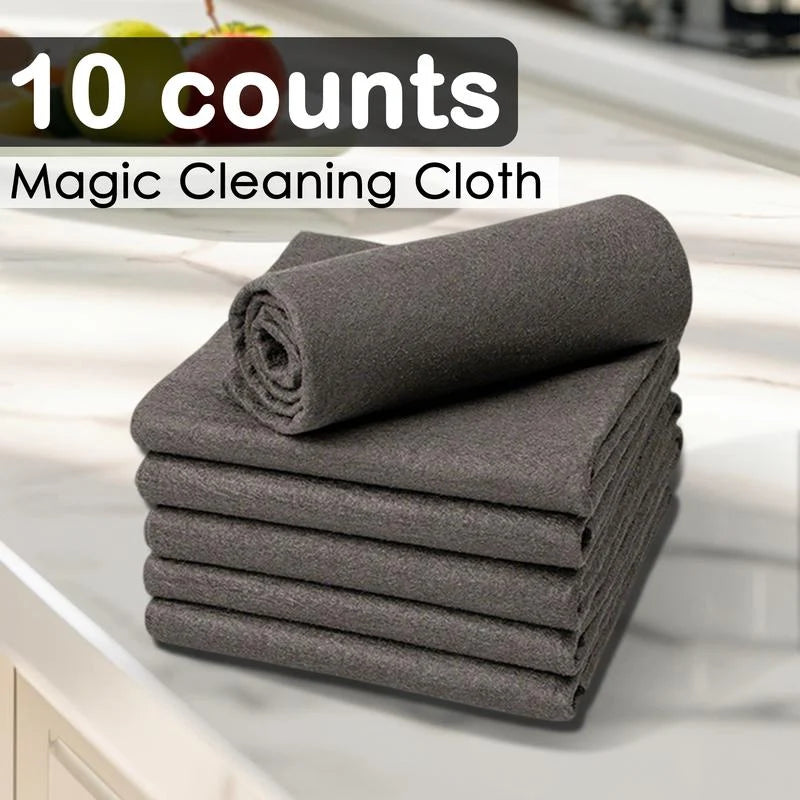 Easy-Care 10 Counts Magic Cleaning Cloth, Reuseable Thickened Streak