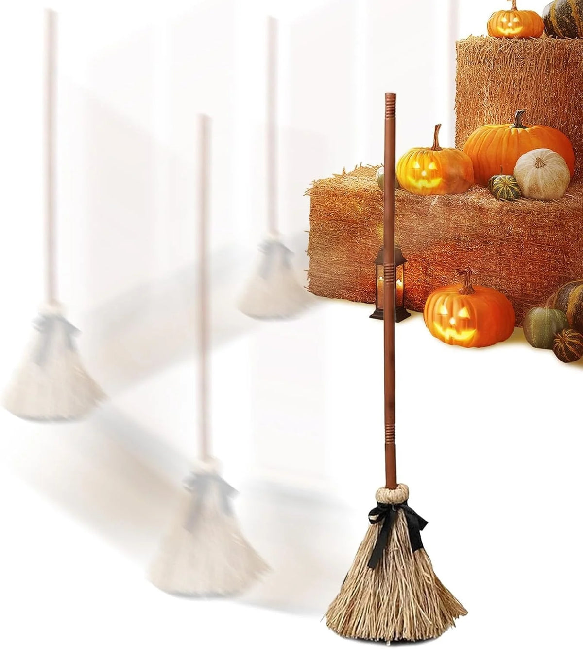Purpose-Built Self-Moving Witch Broom: Motion-Activated Spooky