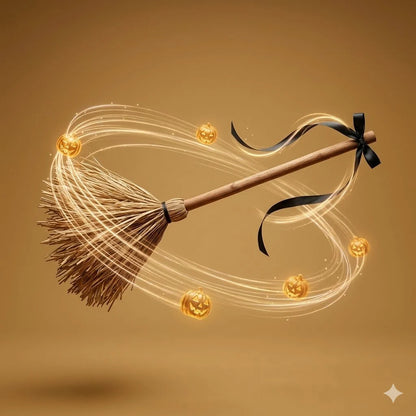 Purpose-Built Self-Moving Witch Broom: Motion-Activated Spooky
