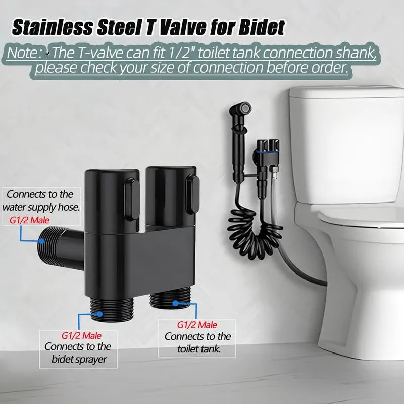 Purpose-Built 1-In-2-Handheld Out Dual Control Valve Bidet Sprayer