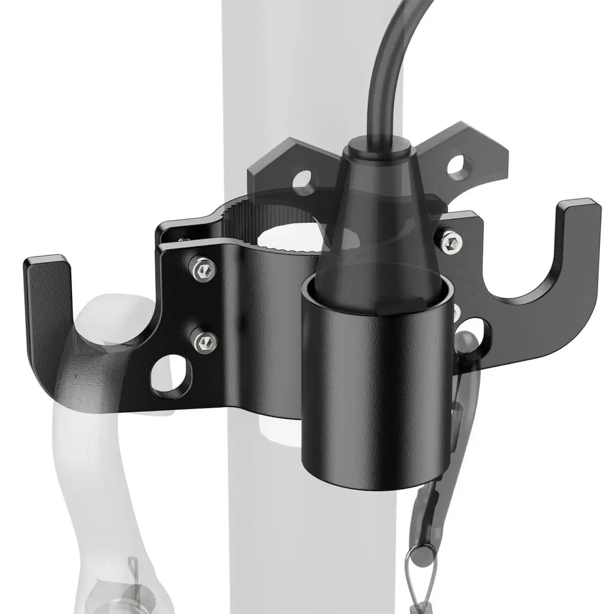 Space-Saving Aluminum RV Towing Chain Organizer & 7-Way Plug