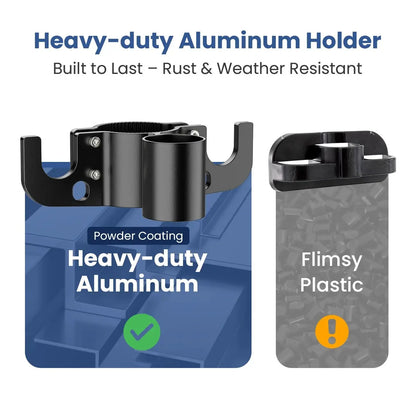 Space-Saving Aluminum RV Towing Chain Organizer & 7-Way Plug