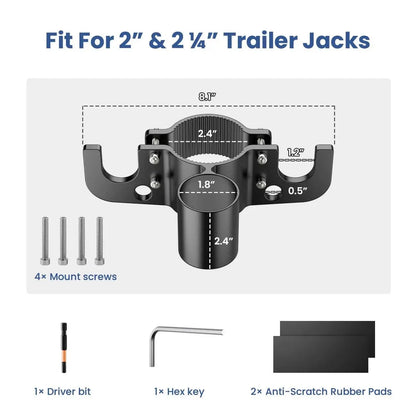 Space-Saving Aluminum RV Towing Chain Organizer & 7-Way Plug