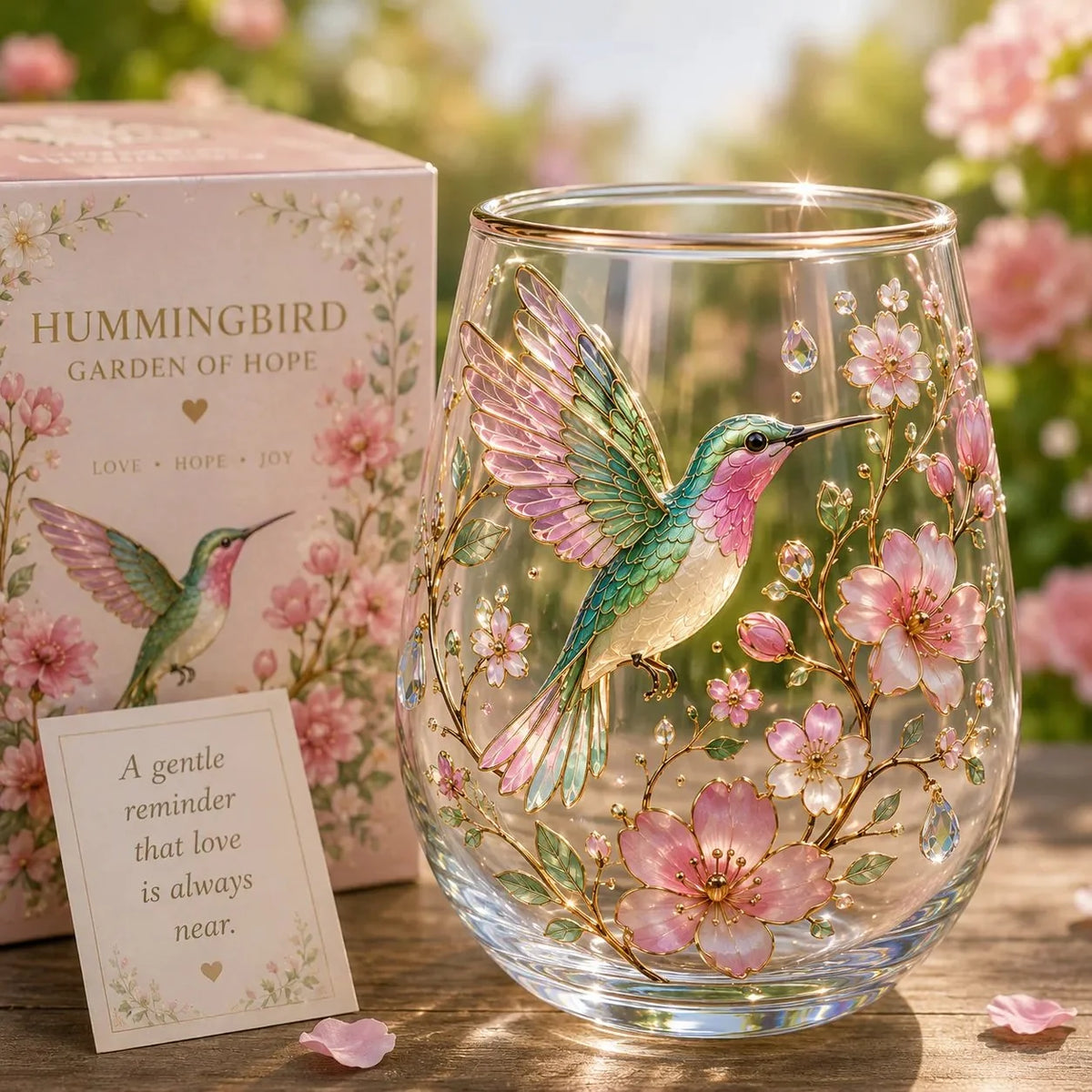 Outdoor Garden Morning Bliss Glass Tea Cup for Garden Display