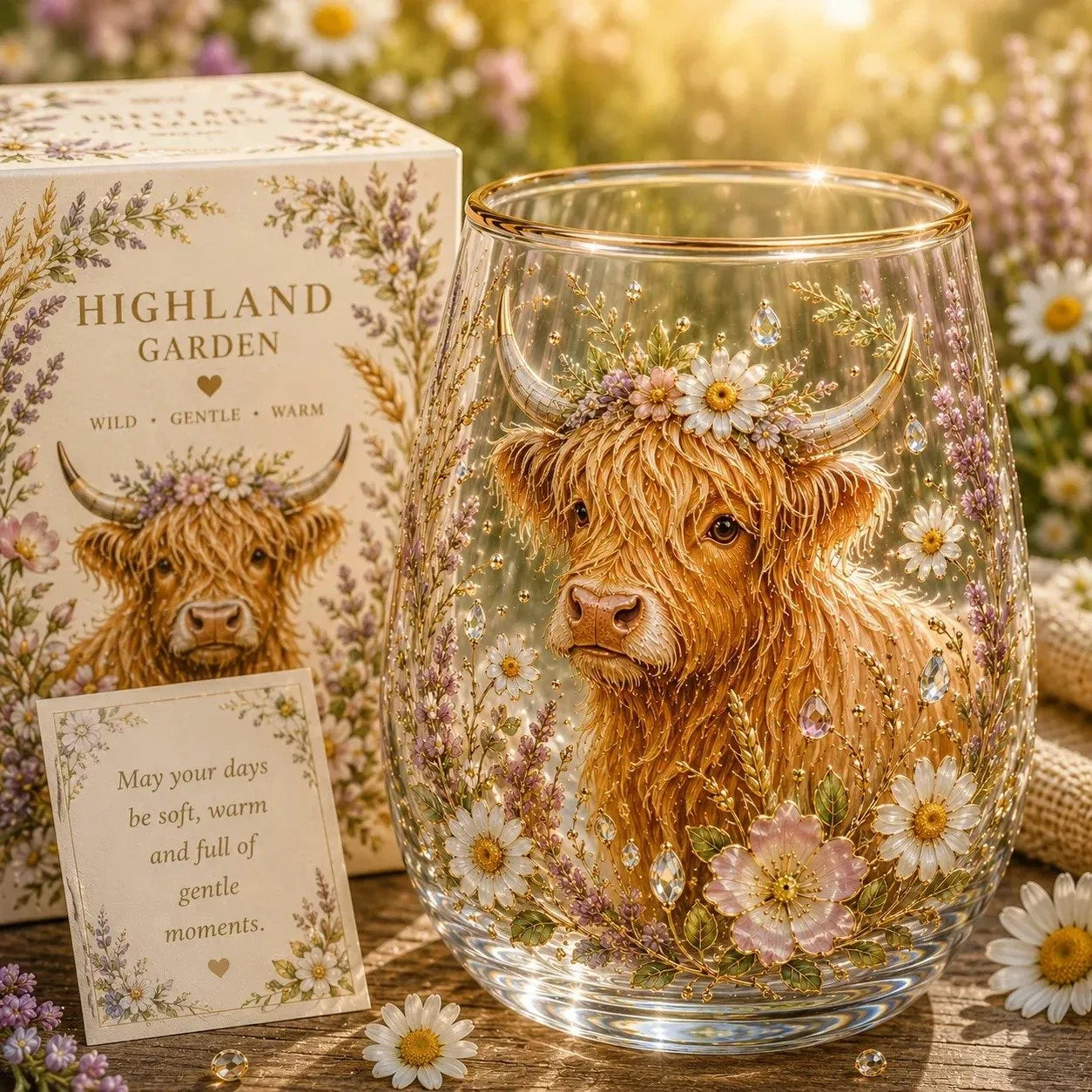 Outdoor Garden Morning Bliss Glass Tea Cup for Garden Display