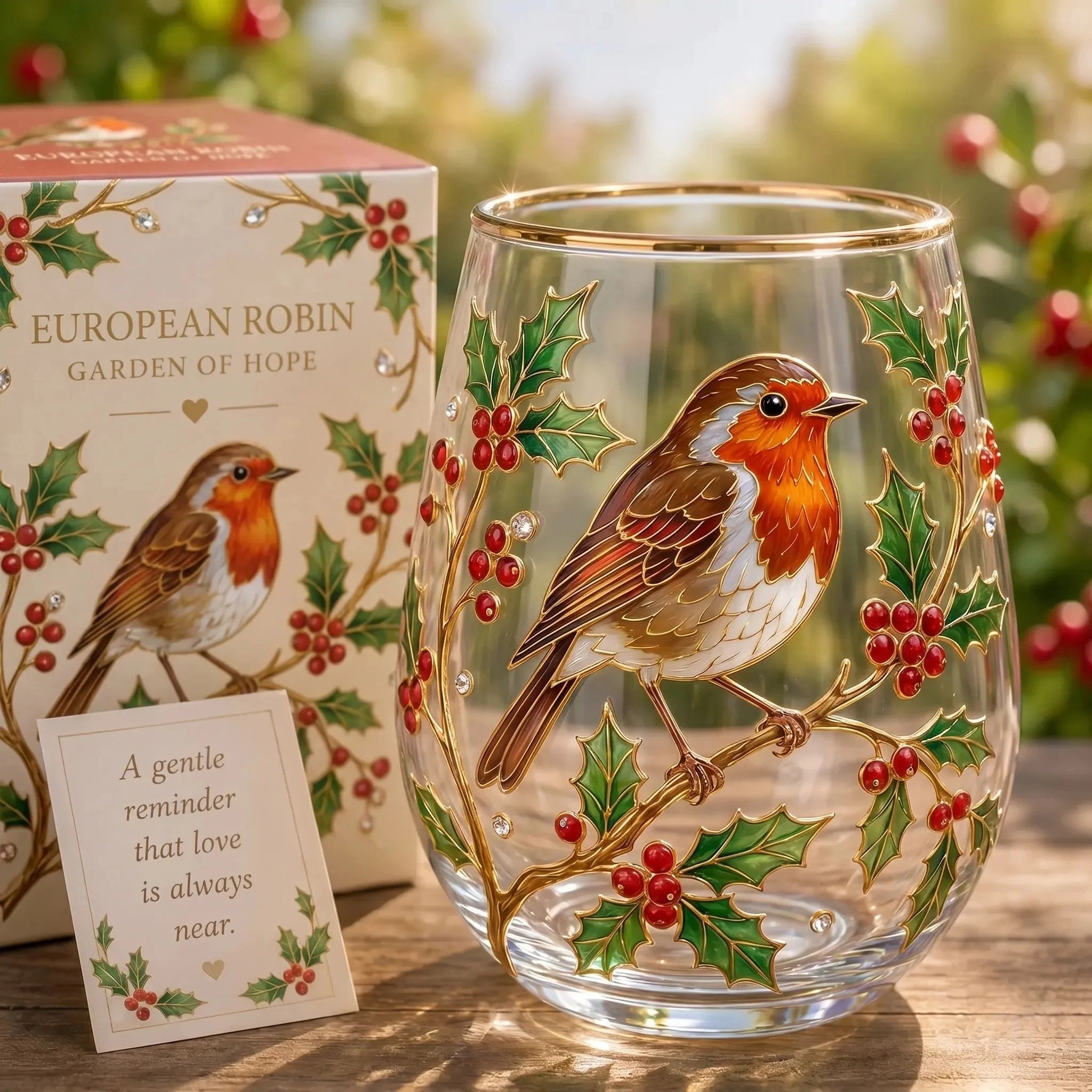 Outdoor Garden Morning Bliss Glass Tea Cup for Garden Display