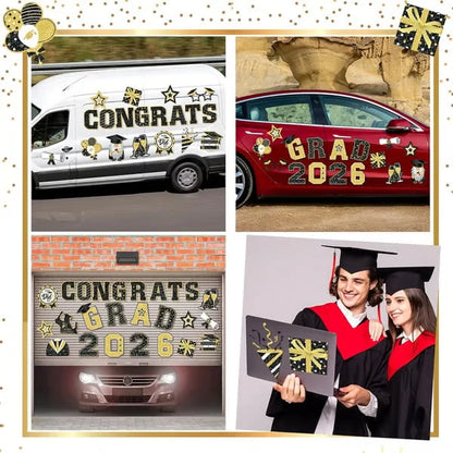 Congrats Grad 2026 Magnetic Decorations - 30-Piece Set