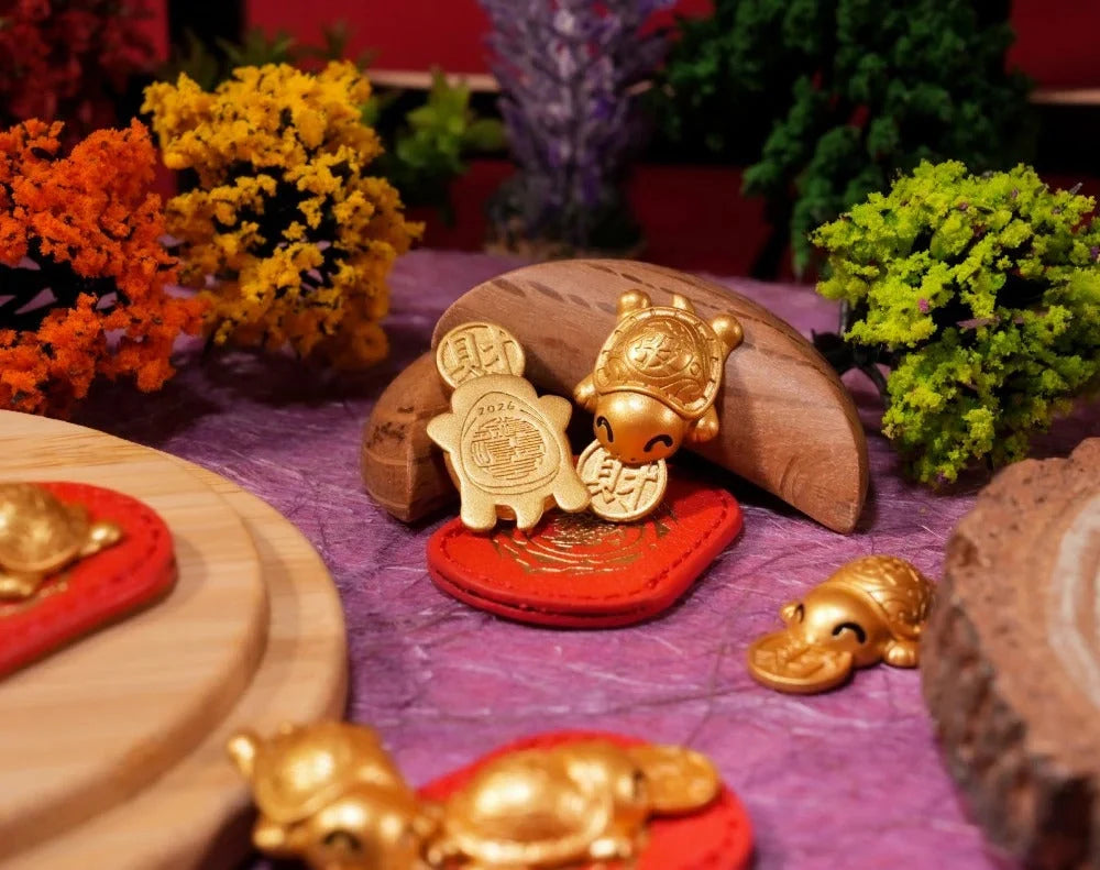Gold-Tone Turtle Keepsake Charm Symbolizing Lasting Luck