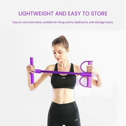 Adjustable 4-Tube Pedal Resistance Exerciser for Low-Impact Fitness