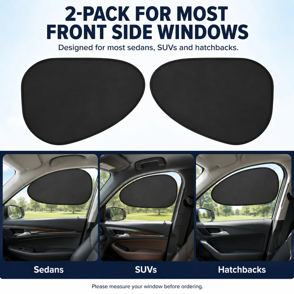 Outdoor-Ready 2/4-Pack Car Window Sun – & SUVs for Garden Display