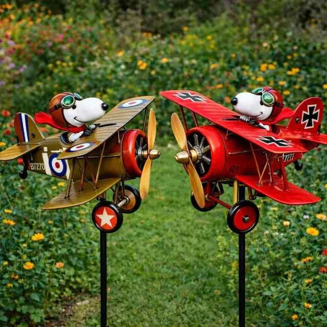 Patriotic Pilot Pup Garden Windmill Honoring America at 250