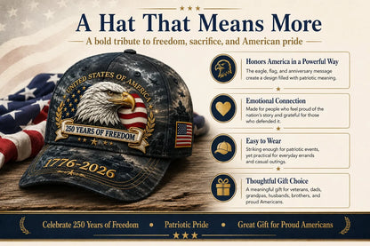 Distinctive 250 Years of dom Eagle Cap – Patriotic Vintage Baseball