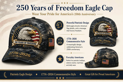 Distinctive 250 Years of dom Eagle Cap – Patriotic Vintage Baseball