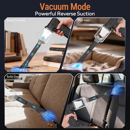 Purpose-Built 2-in-1 Cordless Air Duster & Vacuum – 130,000 RPM