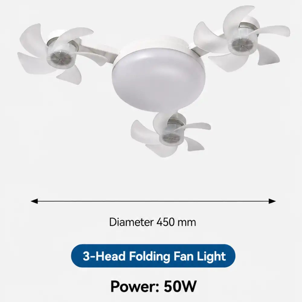 Decorative 2-in-1 E27 Ceiling Fan Light with Remote