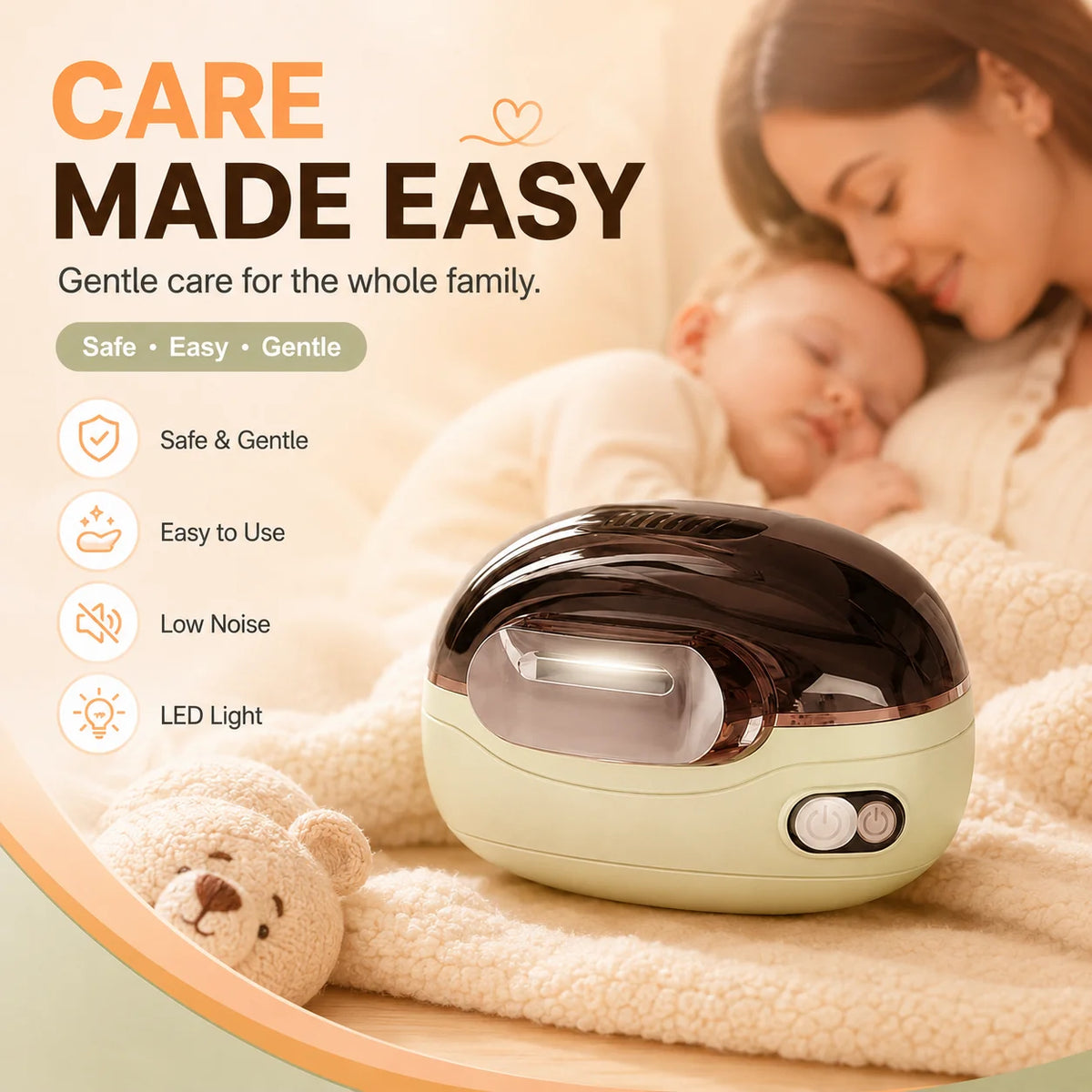 Purpose-Built 2-in-1 Electric Nail Clipper with LED for Everyday Use