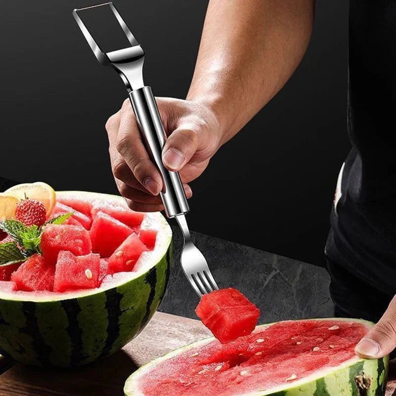 Easy-Use 2 in 1 Stainless Steel – Fork Slicer for Daily Kitchen Tasks