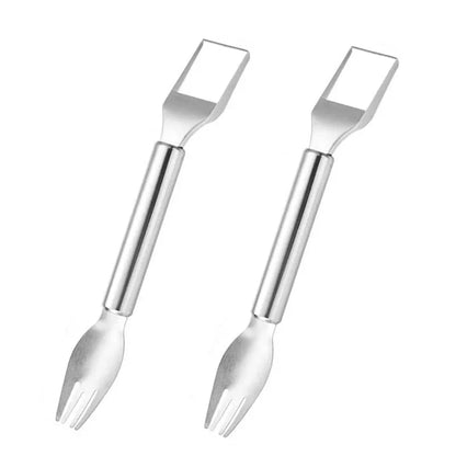Easy-Use 2 in 1 Stainless Steel – Fork Slicer for Daily Kitchen Tasks