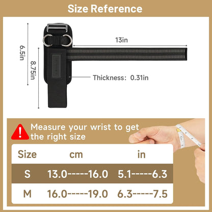 2-in-1 Weightlifting Wrist Straps with Dual D-Rings for Cable Training