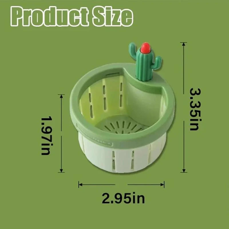 Practical 2pcs Cactus Kitchen Automatic Dumping Sink