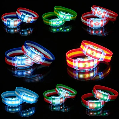Decorative 2PCS LED Light Up National Flag