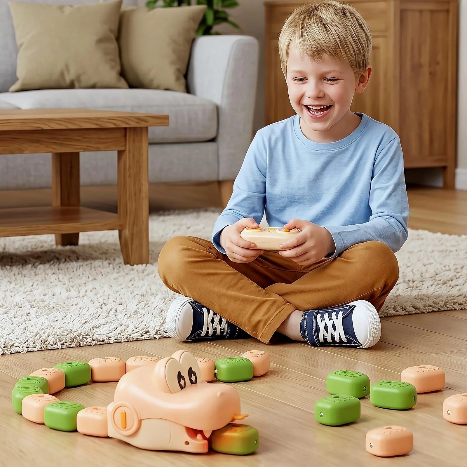 Hands-On 2-Player Remote Control Snake Toy, Realistic Crawling