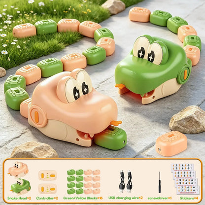 Hands-On 2-Player Remote Control Snake Toy, Realistic Crawling