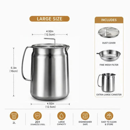 Purpose-Built 3-in-1 Stainless Steel Deep Fryer Pot – Fry, Strain &