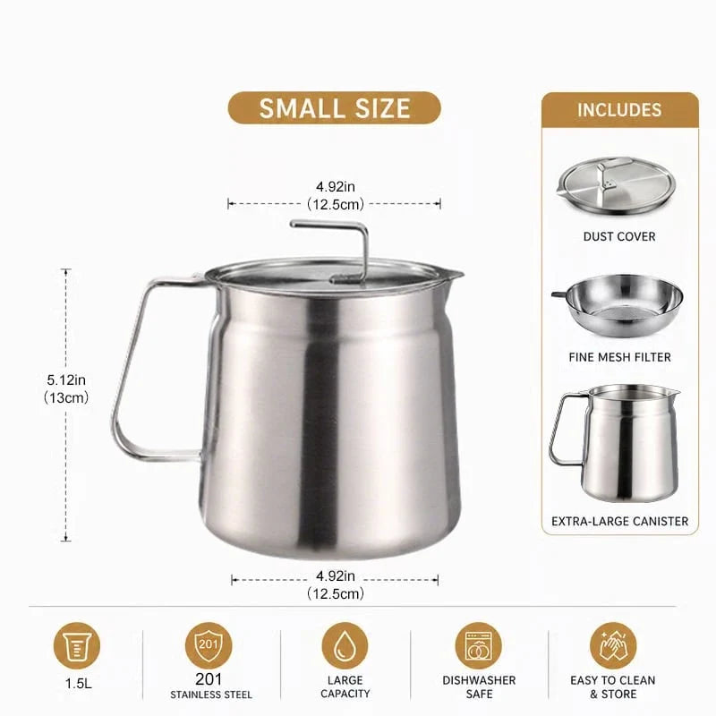 Purpose-Built 3-in-1 Stainless Steel Deep Fryer Pot – Fry, Strain &