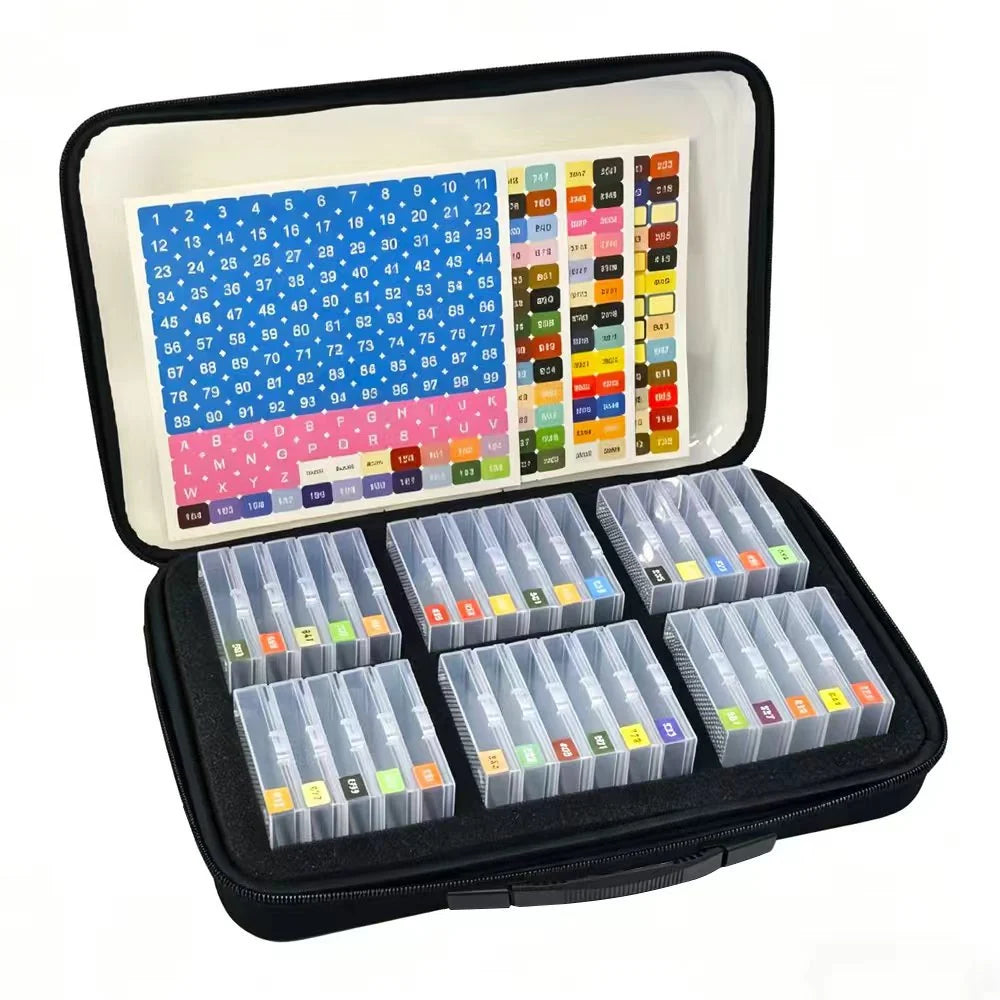 32-Slot Diamond Painting Storage Box Set with Carry Handle Bag