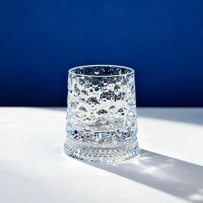 360° Spinning Star-Cut Crystal Glass for Whiskey and Cocktails