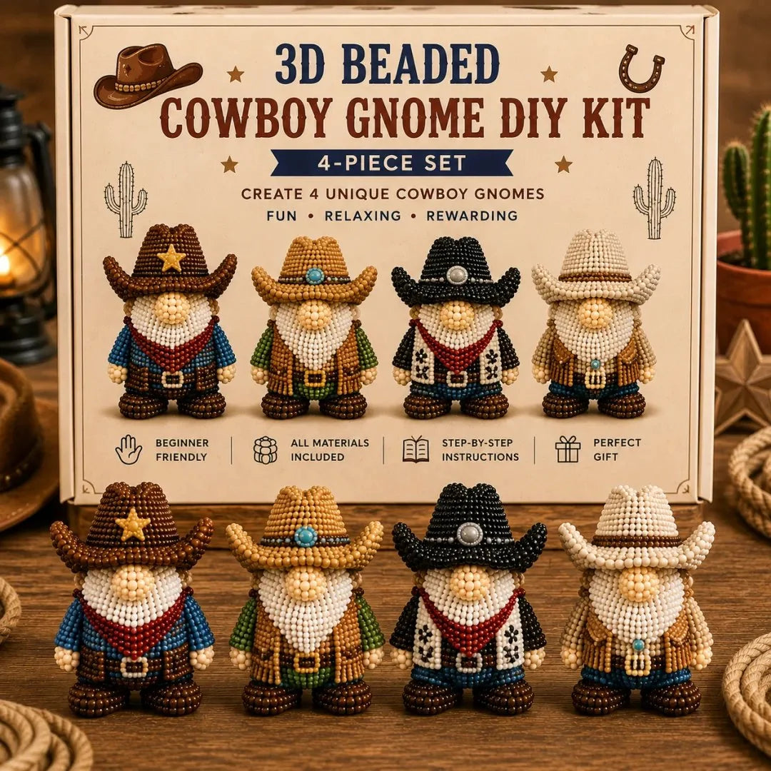 3D Beaded Gnome DIY Craft Kit for Handmade Tabletop Décor