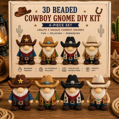 3D Beaded Gnome DIY Craft Kit for Handmade Tabletop Décor