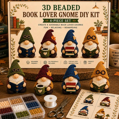 3D Beaded Gnome DIY Craft Kit for Handmade Tabletop Décor