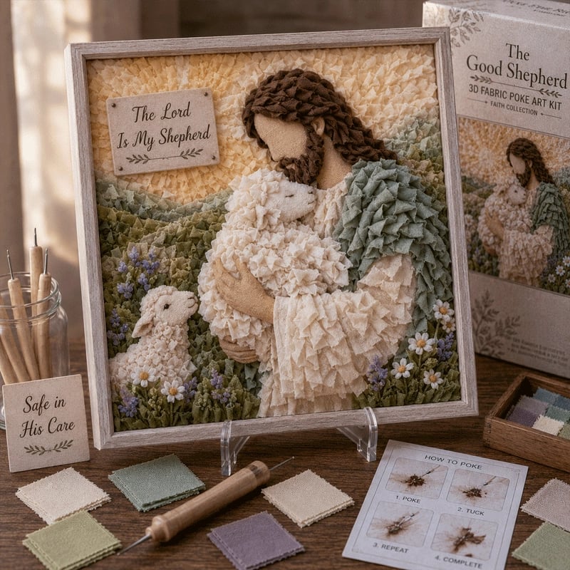 Hands-On 3D Christian Fabric Poke Art Kit for Creative Play
