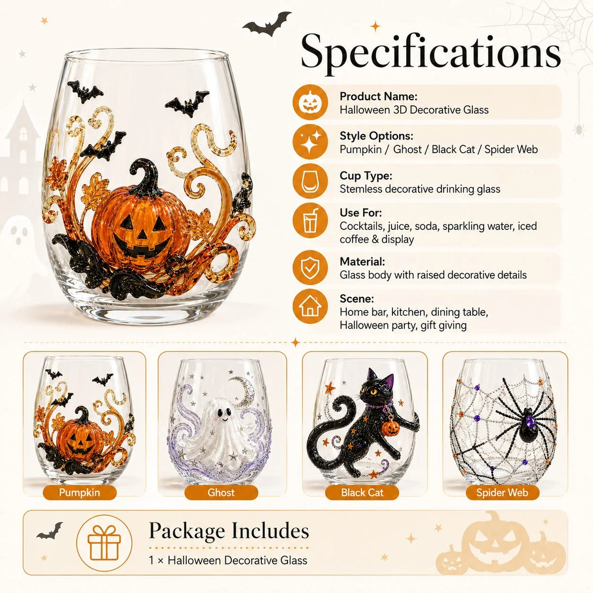 Pet-Friendly 3D Artisan Glassware Collection – For Magical Sips